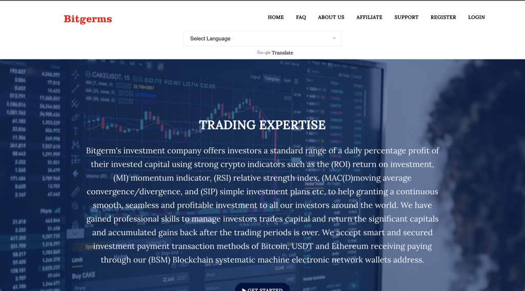 Bitgerms scam warning sign now