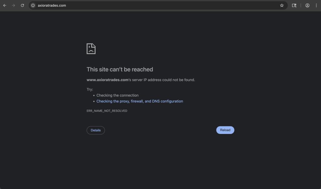 Axioratrades.com scam alert warning