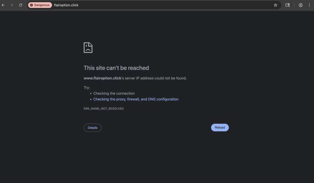 Flairoption.click scam platform review