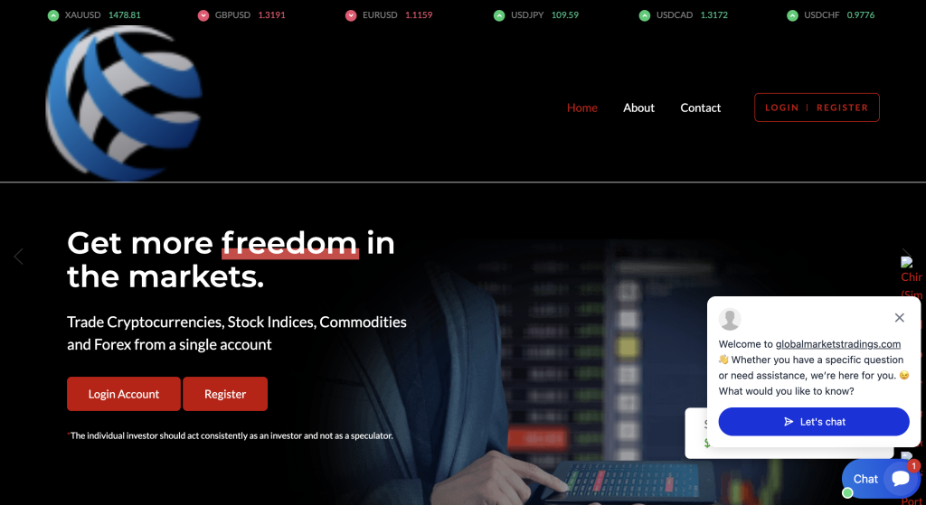 GlobalMarketsTrades.com scam alert