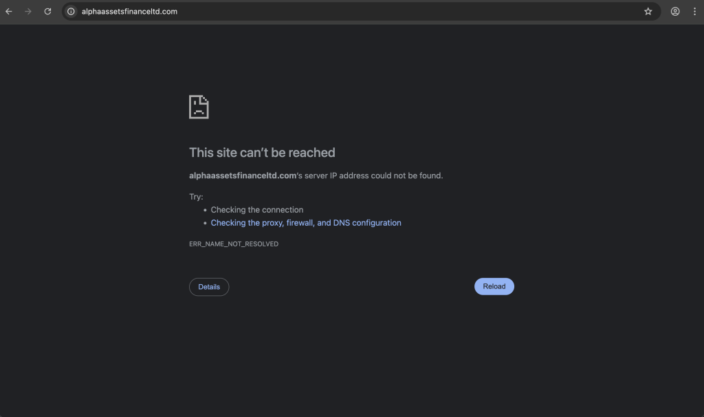 alphaassetsfinanceltd.com scam review